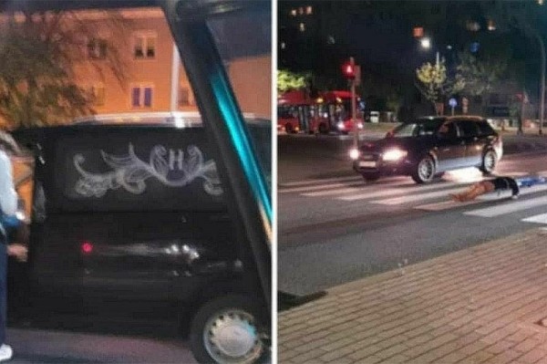 В Польше водитель катафалка потерял покойника посреди дороги