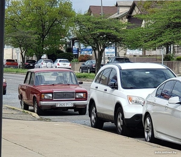 ВАЗ 2107 с белорусскими номерами замечен в США